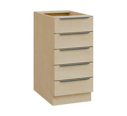 SIS - 4Z52 spodní skříňka, 5-zásuvková, 870x400x600, bříza světlá